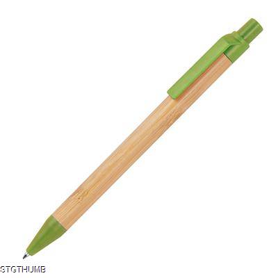 Picture of WHEATSTRAW AND BAMBOO BALL PEN in Green.