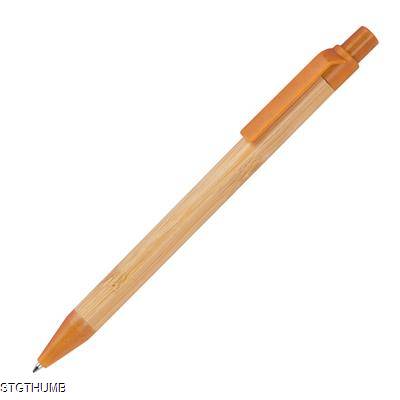 Picture of WHEATSTRAW AND BAMBOO BALL PEN in Orange