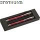 Picture of METAL PEN & PENCIL SET in Red