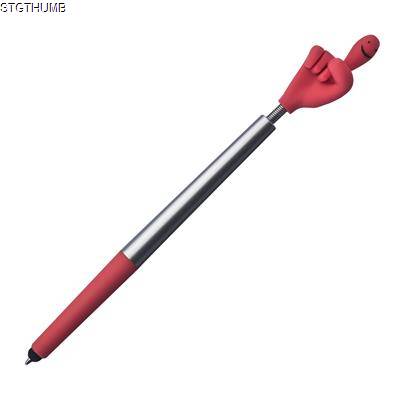 Picture of SMILE HANDBALL PEN in Red.