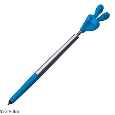 Picture of SMILE HANDBALL PEN in Turquoise.