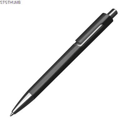 Picture of COLOURFUL PLASTIC BALL PEN in Black.