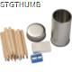 Picture of WRITING SET in Metal Box in Silvergrey