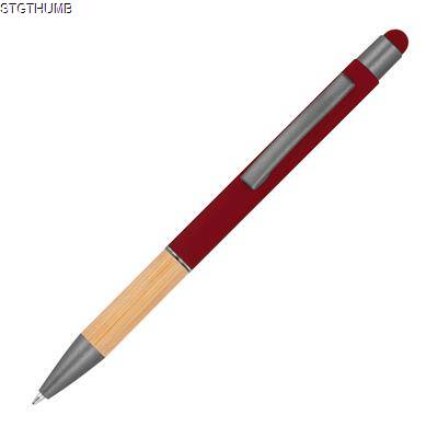 Picture of BALL PEN with Bamboo Grip Zone in Burgundy