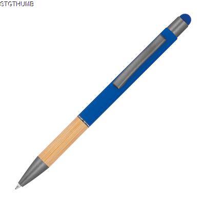 Picture of BALL PEN with Bamboo Grip Zone in Blue.