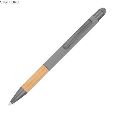 Picture of BALL PEN with Bamboo Grip Zone in Silvergrey.
