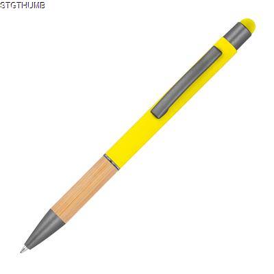 Picture of BALL PEN with Bamboo Grip Zone in Yellow