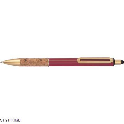 Picture of BALL PEN with Cork Grip Zone in Burgundy.