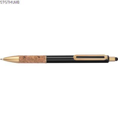 Picture of BALL PEN with Cork Grip Zone in Black.