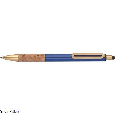 Picture of BALL PEN with Cork Grip Zone in Blue.