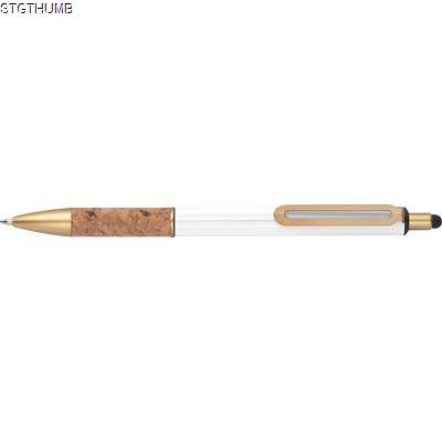 Picture of BALL PEN with Cork Grip Zone in White