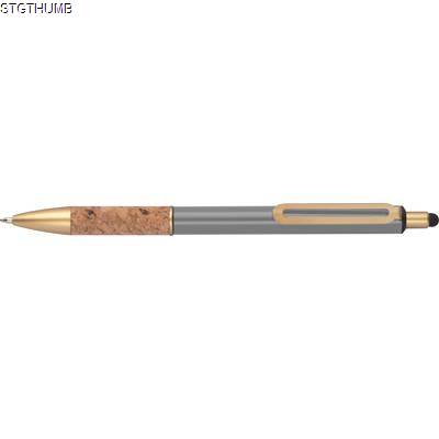 Picture of BALL PEN with Cork Grip Zone in Silvergrey