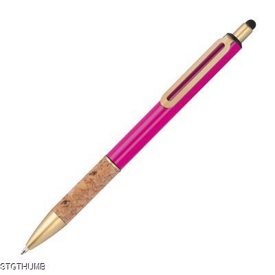 Picture of BALL PEN with Cork Grip Zone in Pink.