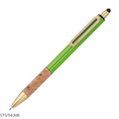 Picture of BALL PEN with Cork Grip Zone in Apple Green