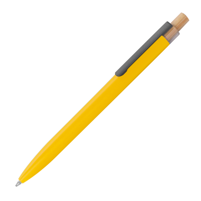 Picture of BALL PEN MADE FROM RECYCLED ALUMINIUM in Yellow.