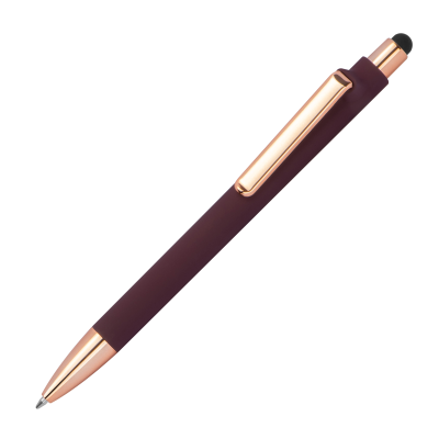Picture of RUBBER BALL PEN in Burgundy