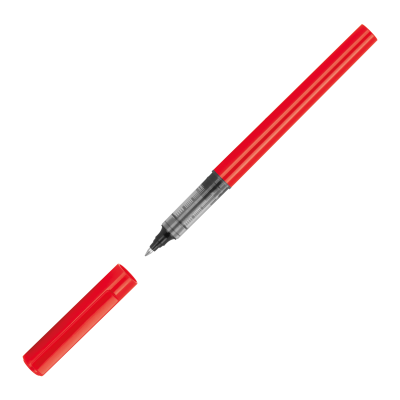 Picture of PLASTIC ROLLERBALL PEN with Ink in Red.