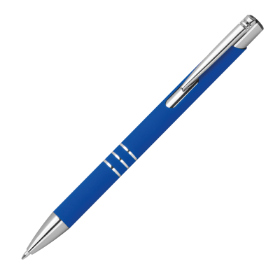 Picture of PEN with Rubber Surface in Blue.