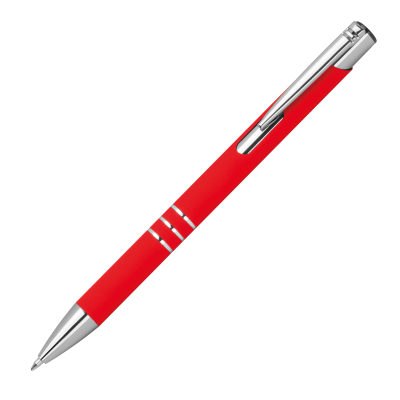 Picture of PEN with Rubber Surface in Red.