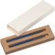 Picture of WRITING SET with Pen & Mechanical Pencil Made From Recycled Aluminium Metal in Blue 