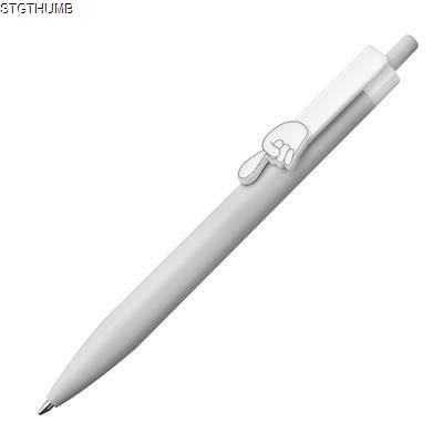 Picture of FINGER POINTER BALL PEN in White.