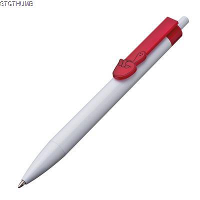 Picture of BALL PEN with 2d Clip Hands in Red