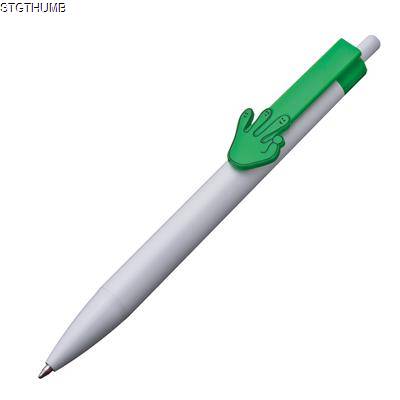 Picture of BALL PEN with 2d Clip Hands in Green