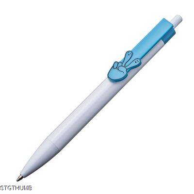 Picture of BALL PEN with 2d Clip Hands in Turquoise