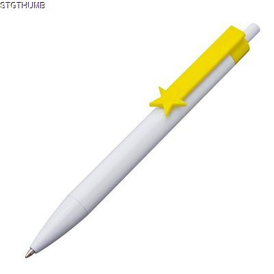 Picture of BALL PEN with Heart Clip in Yellow