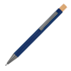 Picture of PEN MADE FROM RECYCLED ALUMINIUM METAL with Bamboo Pusher in Darkblue 