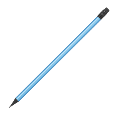 Picture of PENCIL with Eraser in Metallic Colours James in Light Blue
