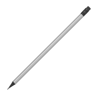 Picture of PENCIL with Eraser in Metallic Colours James in Silver