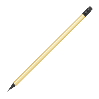 Picture of PENCIL with Eraser in Metallic Colours James in Gold
