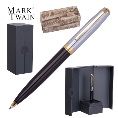 Picture of MARK TWAIN BALL PEN in Magnetic Box Iris in Black