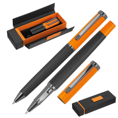Picture of METAL WRITING SET REGINALD in Orange