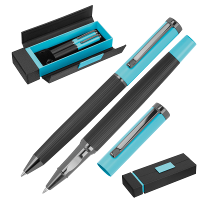 Picture of METAL WRITING SET REGINALD in Light Blue