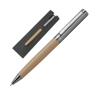 Picture of CRISMA BALL PEN with Ribbed Grip Zone Sienna in Beige