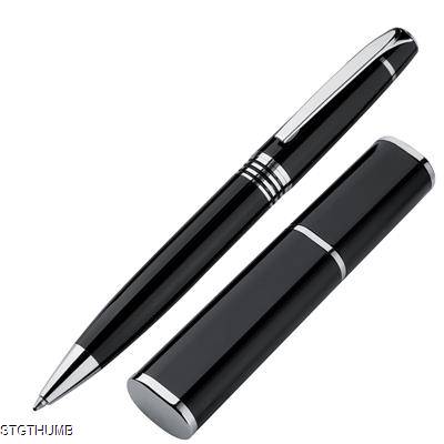 Picture of LUXURY METAL ROTATING BALL PEN in Black.