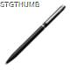 Picture of ELEGANT SLIM LINE BLACK METAL BALL PEN with Silver Chrome Trim
