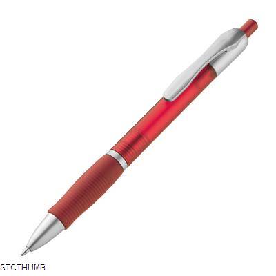 Picture of PLASTIC BALL PEN in Frosted Red