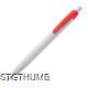 Picture of PLASTIC BALL PEN in White & Red