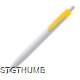 Picture of PLASTIC BALL PEN in White & Yellow