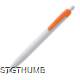 Picture of PLASTIC BALL PEN in White & Orange