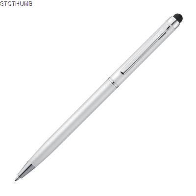 Picture of PLASTIC BALL PEN with Touch Function in White.