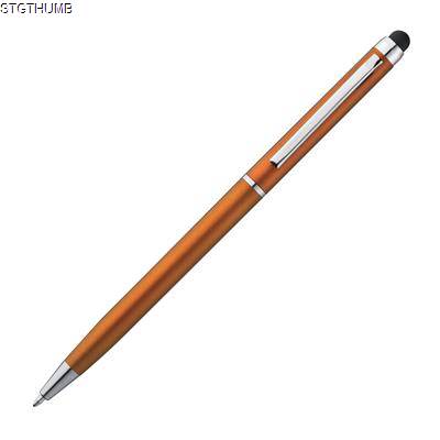 Picture of PLASTIC BALL PEN & PDA TOUCH SCREEN STYLUS in Orange.
