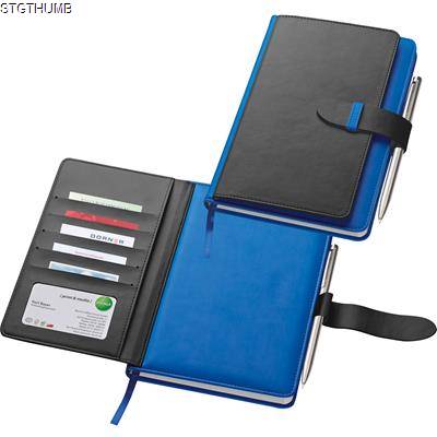 Picture of PU A5 NOTE BOOK with 128 Lined Pages in Blue