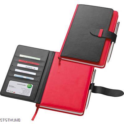 Picture of PU A5 NOTE BOOK with 128 Lined Pages in Red.