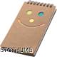 Picture of NOTE PAD SMILE FACE in Brown
