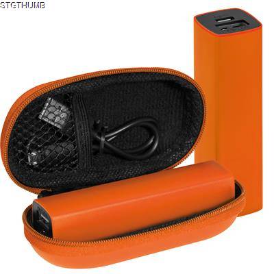 Picture of 2200 MAH POWERBANK with Case in Orange.