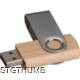 Picture of TWIST USB STICK with Light Wood Cover in Brown